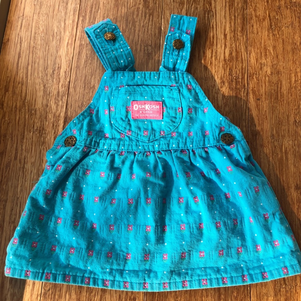 Oshkosh vintage blue floral dress